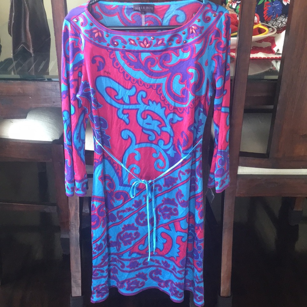 New hale bob dress size small. 100% silk